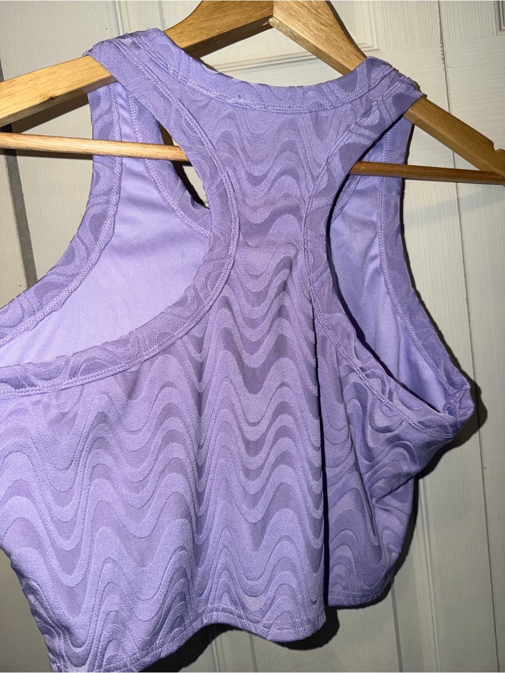 Pink Lily Lavender Wave-Textured Racerback Tank - Picture 2 of 4
